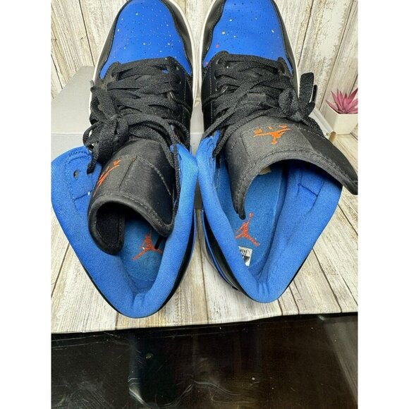 Nike Air Jordan 1 Mid Royal Paint Splatter 554724-048 Mens Size 11 - Picture 10 of 10